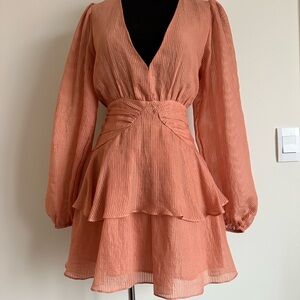 MINKPINK Tahlia Mini Dress in the color Terracotta size Large